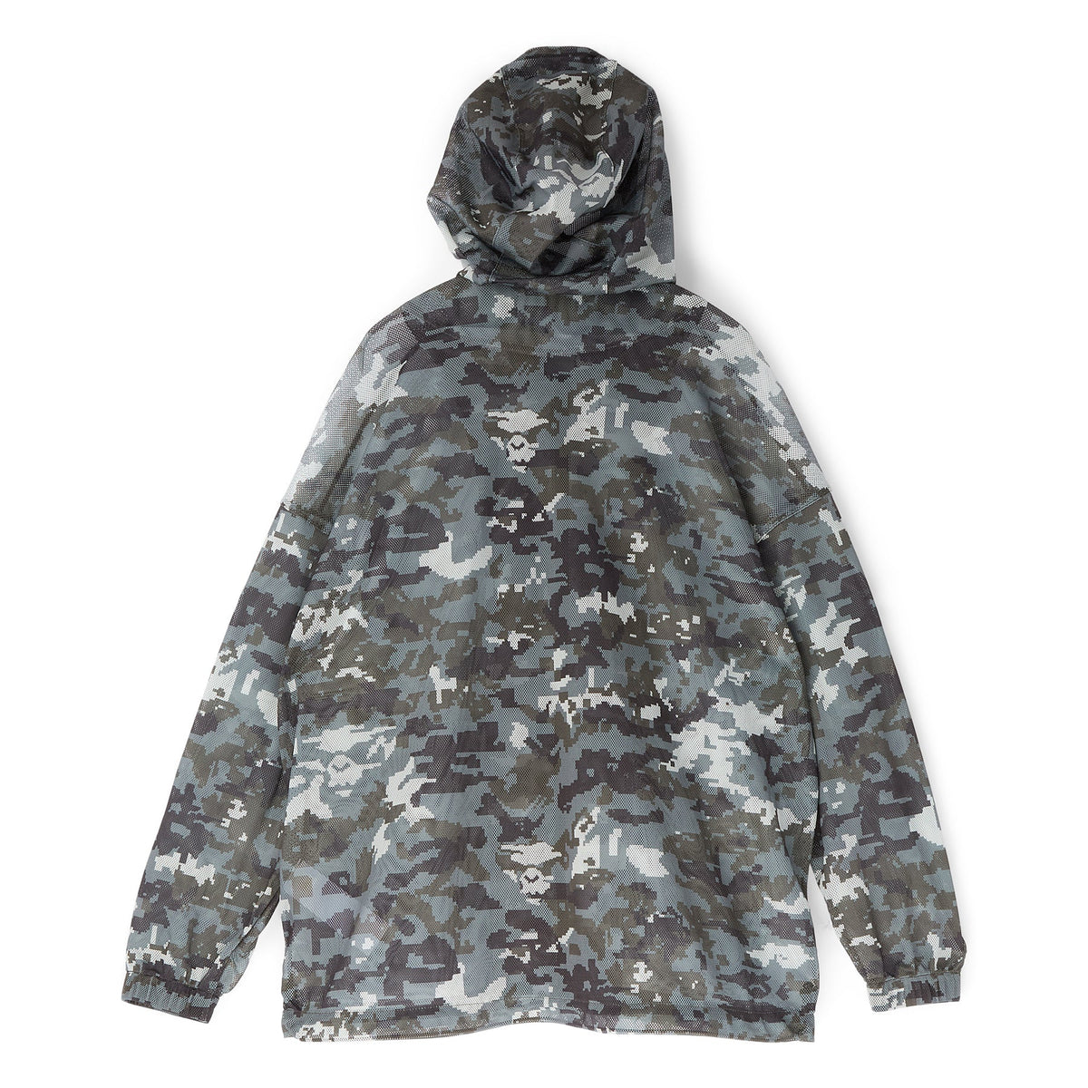 A Bathing Ape Multi Pixel Camo Mesh Hoodie Jacket M (Black)