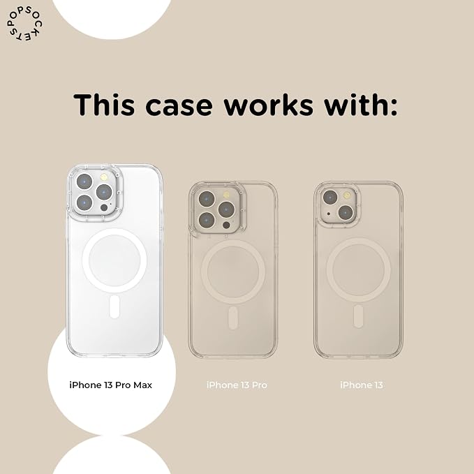 PopSockets iPhone 13 Pro Max Phone Case w/MagSafe- Tiny Bows | Magnetic, Wireless Charging, Camera & Drop Protection, Bow, Phone, Women