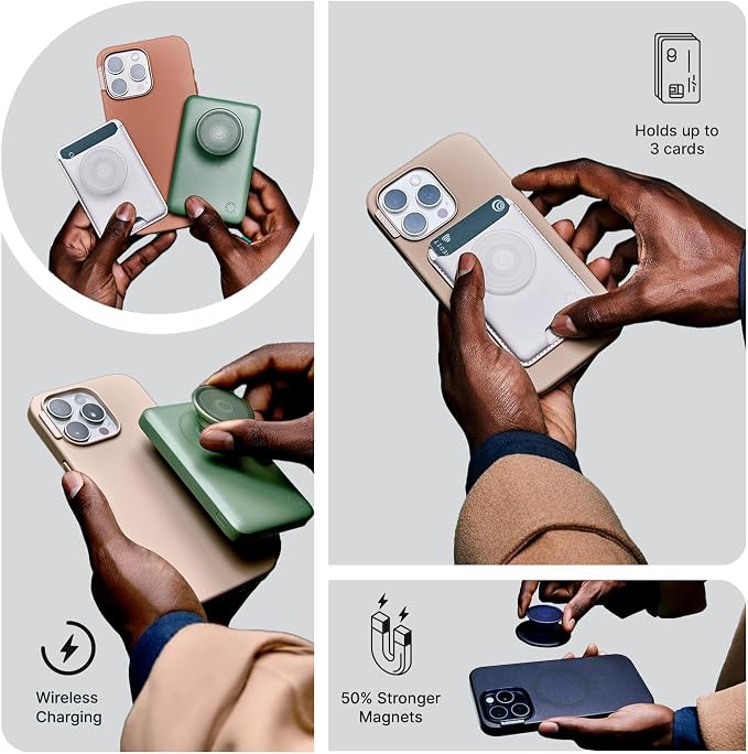PopSockets iPhone 14 Phone Case with MagSafe- Tiny Bows | Magnetic, Wireless Charging, Camera & Drop Protection, Bow, Phone, Women