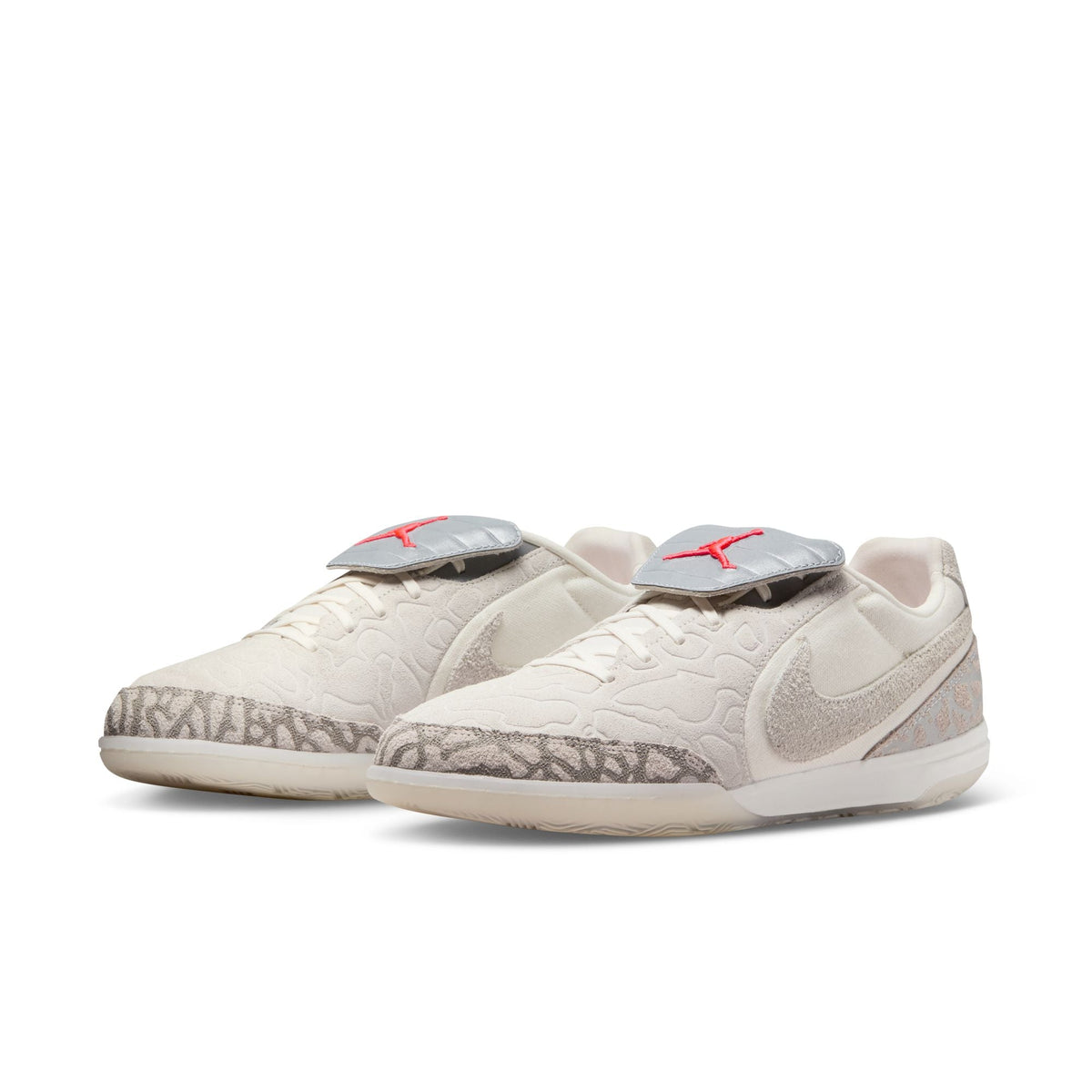 Nike Jordan Tiempo Streetgato SE Indoor/Court Low-Top Soccer Shoes- Phantom/Sail/ Infrared 23