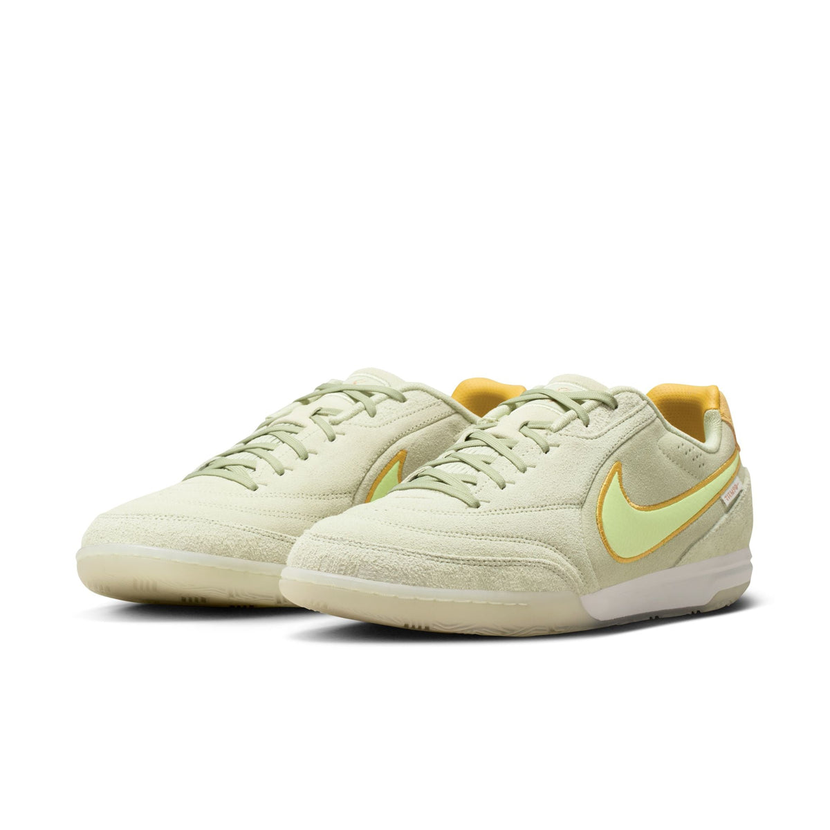 Nike Tiempo Streetgato LE Indoor Soccer Shoes- Olive Aura/Light Liquid Lime