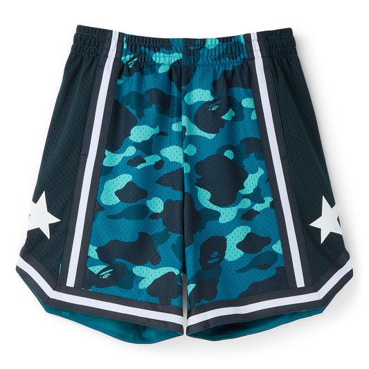 A Bathing Ape Color Camo Mesh Relaxed Fit Shorts M (Green)