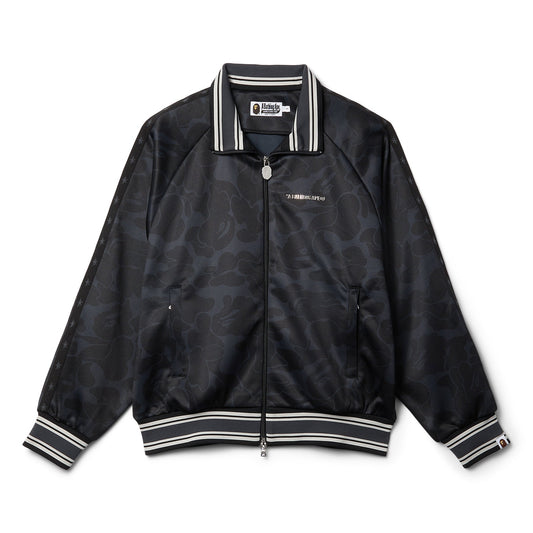 A Bathing Ape Solid Camo Bathing Ape Logo Relaxed Fit Track Jacket (Black)