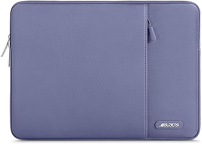 MOSISO Laptop Case 15 inch, 15 inch Laptop Sleeve Compatible with MacBook Air 15 M4 A3241 M3 A3114 M2 A2941 2025 2024 2023,Dell XPS 15,Polyester Vertical Computer Sleeve Bag with Pocket, Lavender Gray